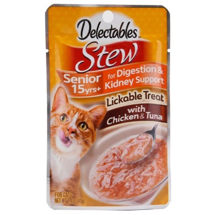 Hartz Delectables Stew Senior Cat Treats - Chicken & Tuna