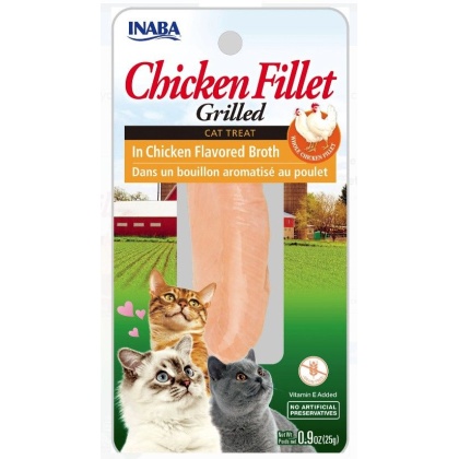 Inaba Chicken Fillet Grilled Cat Treat in Chicken Flavored Broth