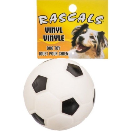 Coastal Pet Rascals Vinyl Soccer Ball for Dogs White