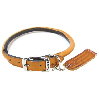 Circle T Leather Round Collar - Tan