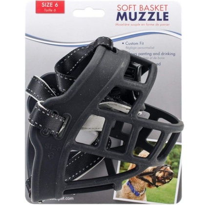 Coastal Pet Soft Basket Muzzle for Dogs Black