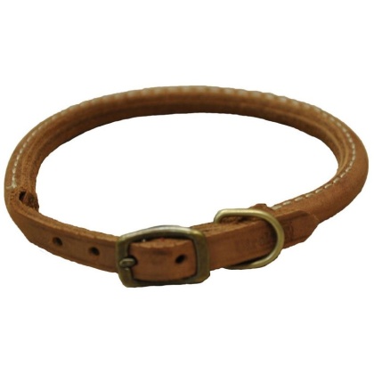 CircleT Rustic Leather Dog Collar Chocolate