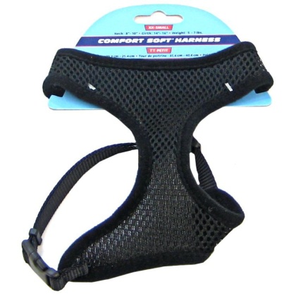 Coastal Pet Comfort Soft Adjustable Harness - Black