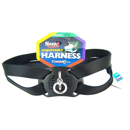 Coastal Pet Size Right Nylon Adjustable Harness - Black