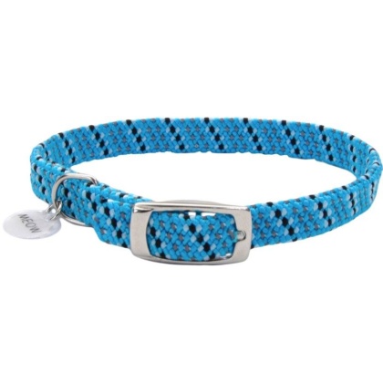Coastal Pet Elastacat Reflective Safety Collar with Charm Blue/Black