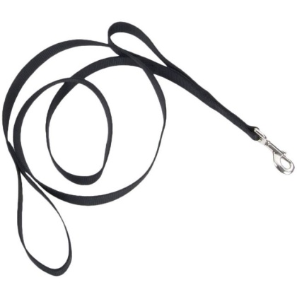 Loops 2 Double Nylon Handle Leash - Black