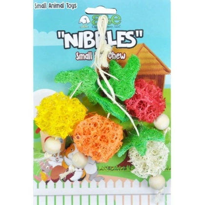 AE Cage Company Nibbles Fruit Bunch Loofah Chew Toy