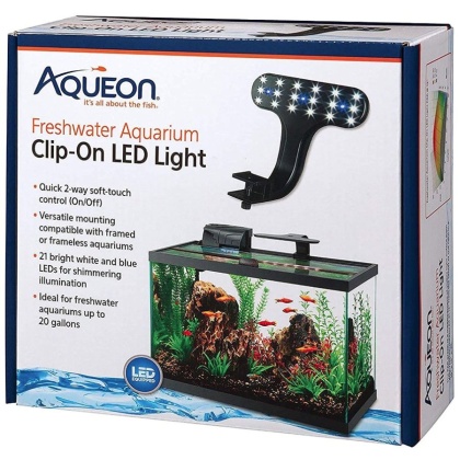 Aqueon Freshwater Aquarium Clip-On LED Light