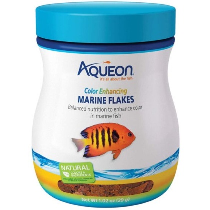 Aqueon Color Enhancing Marine Flakes Fish Food