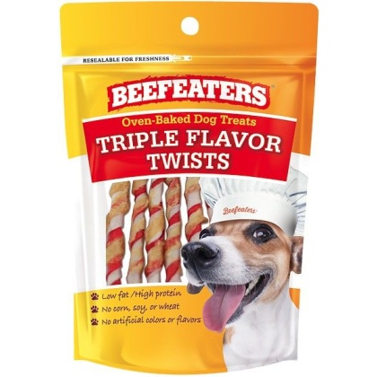 Beefeaters Oven Baked Triple Flavor Twists Dog Treat