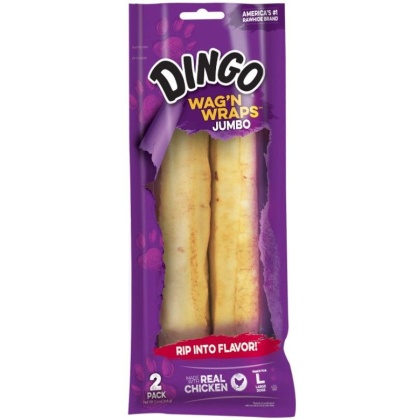 Dingo Wag\'n Wraps Chicken & Rawhide Chews (No China Sourced Ingredients)