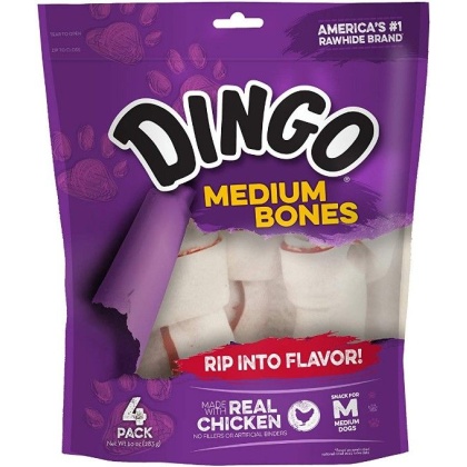 Dingo Meat in the Middle Rawhide Chew Bones