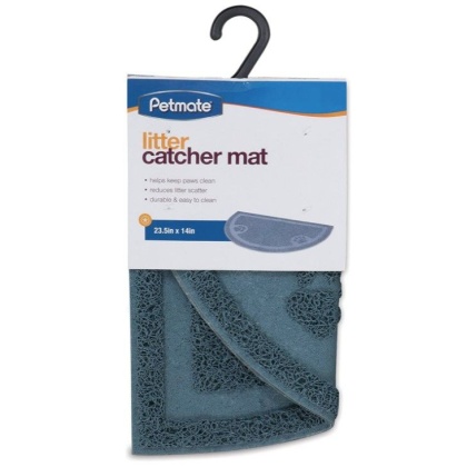 Petmate Half Circle Litter Catcher Mat Blue