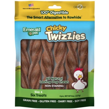 Emerald Pet Chicky Twizzies Natural Dog Chews