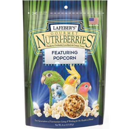 Lafeber Gourmet Nutri-Berries with Popcorn for Parakeet, Cockatiel & Conures