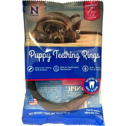 N-Bone Puppy Teething Ring Blueberry Flavor