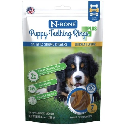 N-Bone Puppy Teething Rings Plus Chicken Flavor