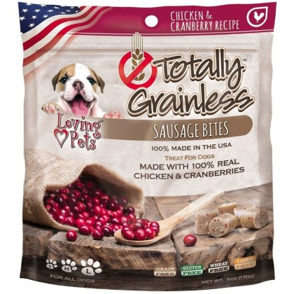 Loving Pets Totally Grainless Sausage Bites - Chicken & Cranberries