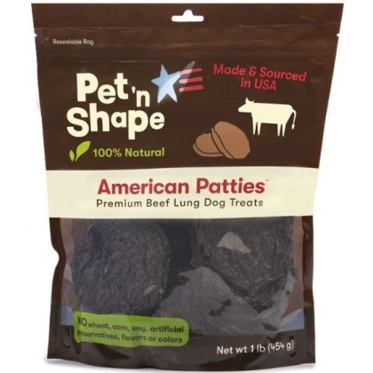 Pet \'n Shape Natural American Patties Beef Lung Dog Treats
