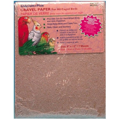 Penn Plax Calcium Plus Gravel Paper for Caged Birds