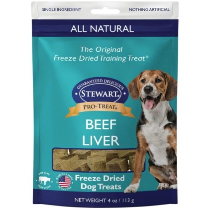 Stewart Freeze Dried Beef Liver Treats Resealable Pouch