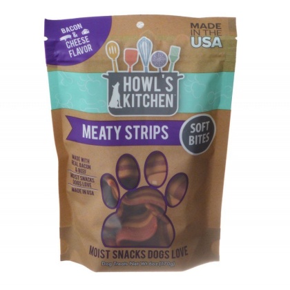 Howl\'s Kitchen Meaty Strips Soft Bites - Bacon & Cheese Flavor