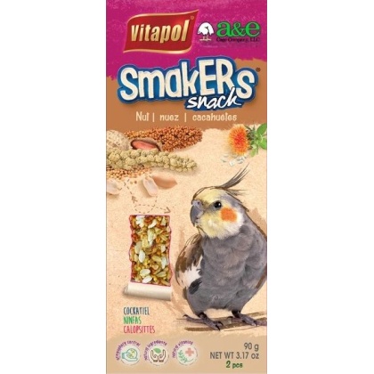 A&E Cage Company Smakers Cockatiel Nut Treat Sticks