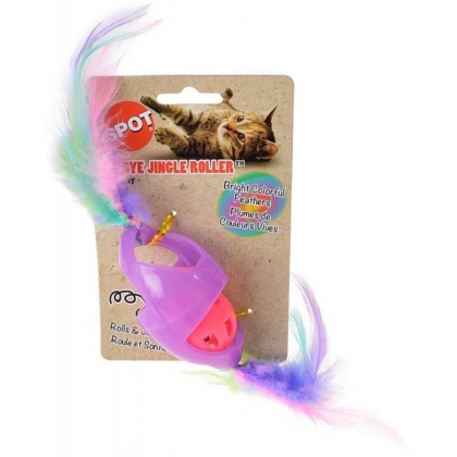 Spot Tie Dye Jingle Roller Cat Toy - Assorted Colors