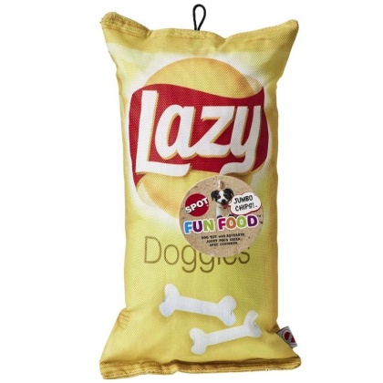 Spot Fun Food Lazy Doggie Chips Plush Dog Toy