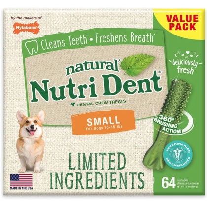 Nylabone Natural Nutri Dent Fresh Breath Dental Chews - Limited Ingredients