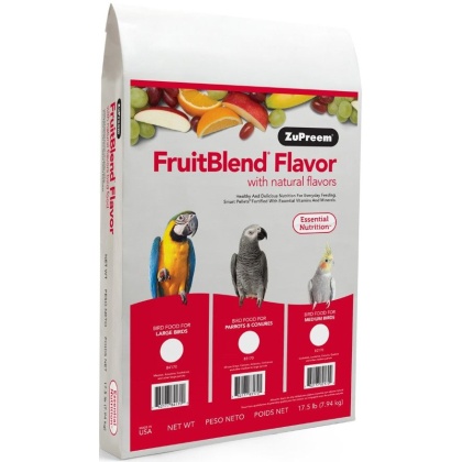 ZuPreem FruitBlend Flavor Bird Food for Large Birds